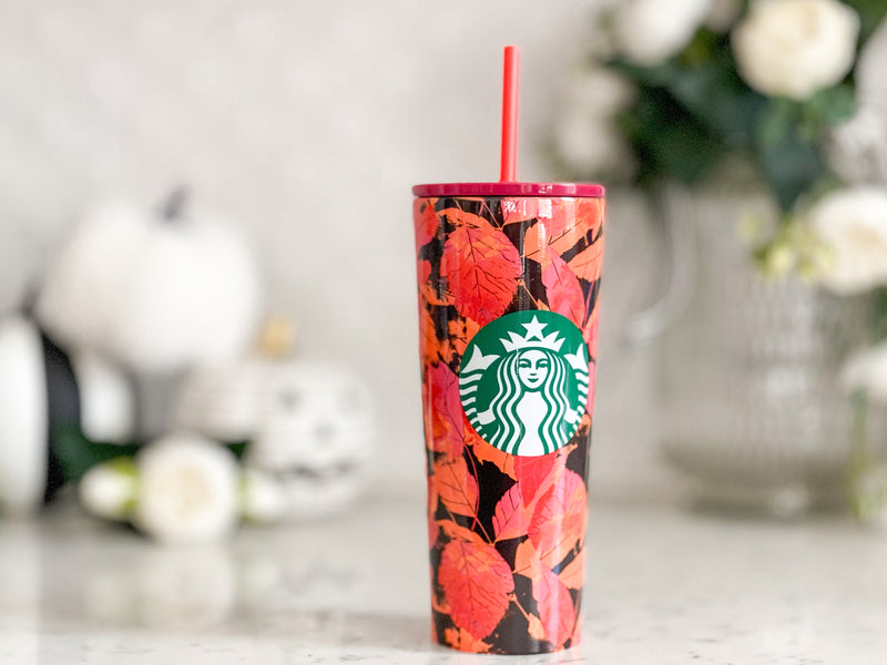 Starbucks United Kingdom Fall Leaves Stainless Steel Cold Cup – MERMAIDS  AND MOCHA